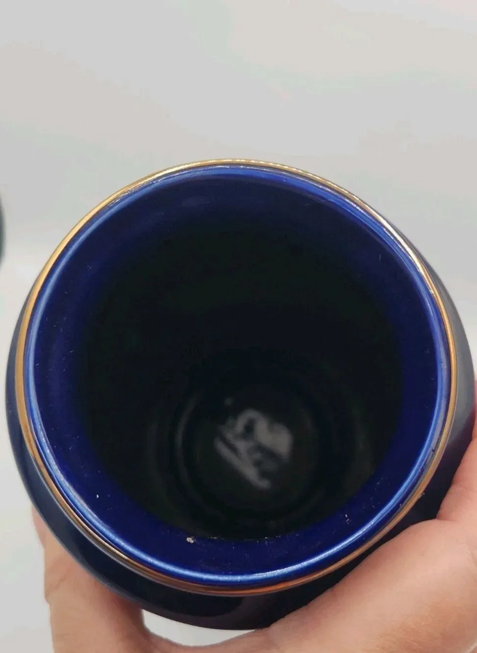 Vintage Japanese Inarco Cobalt Blue Vase With Birds  11